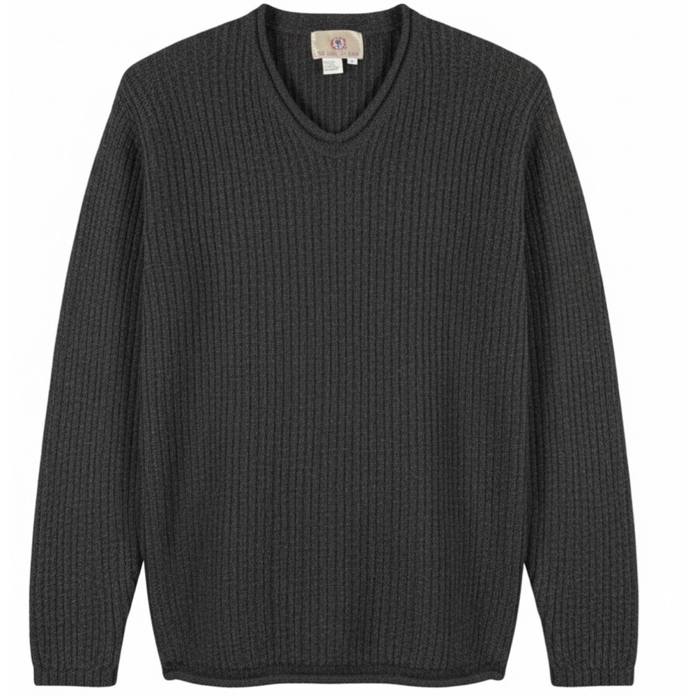 The Territory Ahead  Roll Neck Sweater‎ Mens L Charcoal Gray 100% Wool Ribbed